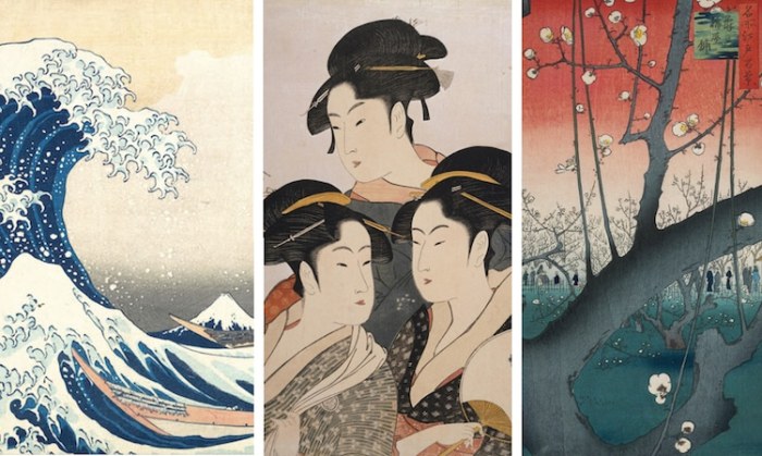 Which statement correctly describes japanese ukiyo e woodblock prints